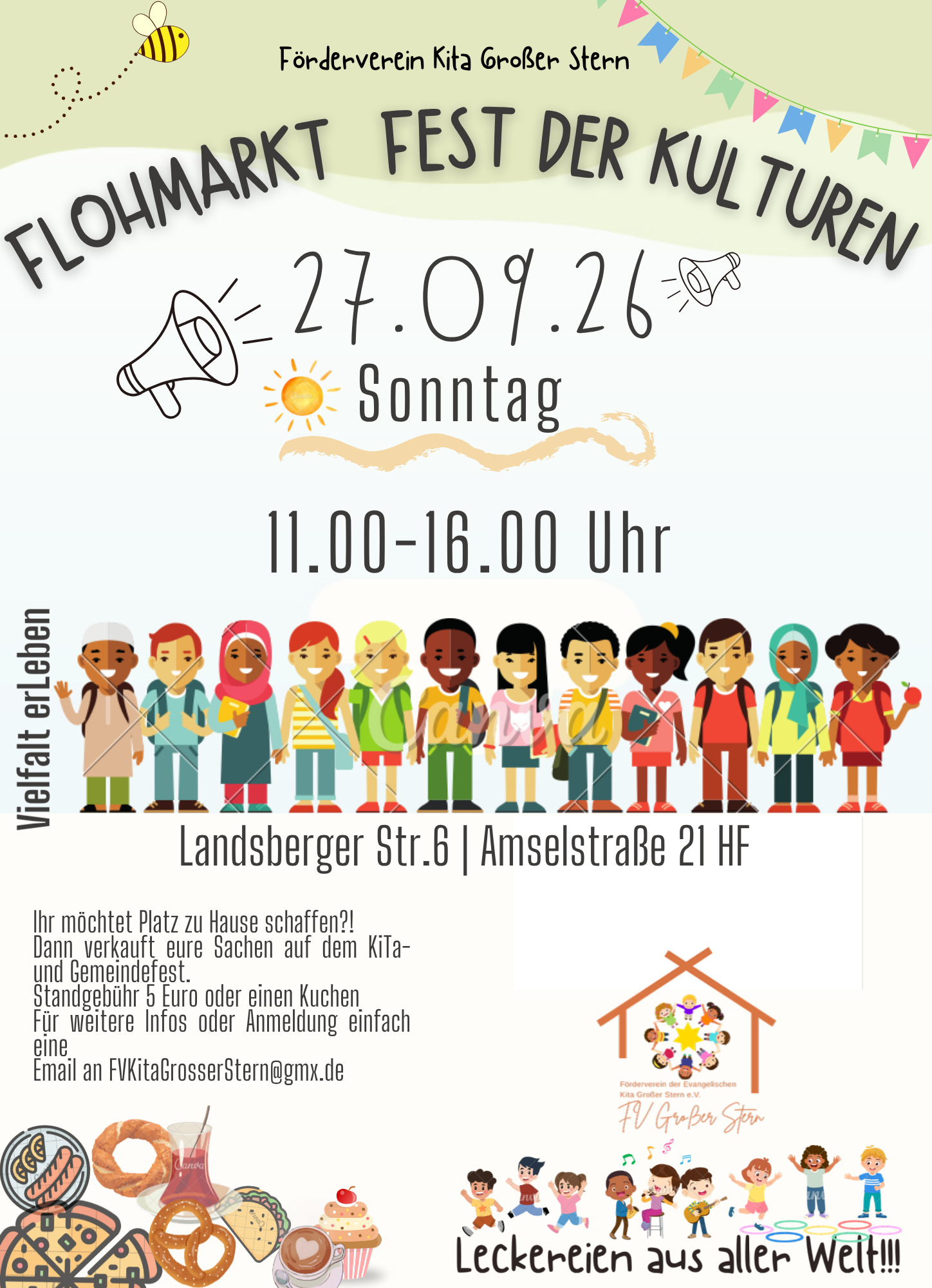 Plakat Flohmarkt beim Fest der Kulturen